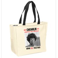 USA Black History Poster UNBOUGHT UNBOSSED Shirley Chisholm Zip Tote Bag