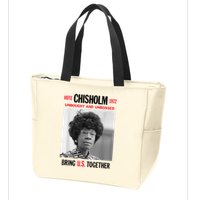 USA Black History Poster UNBOUGHT UNBOSSED Shirley Chisholm Zip Tote Bag