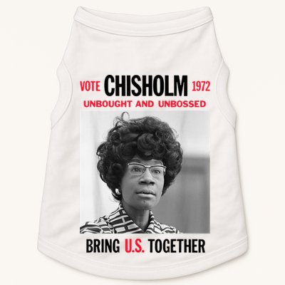 USA Black History Poster UNBOUGHT UNBOSSED Shirley Chisholm Doggie Tank
