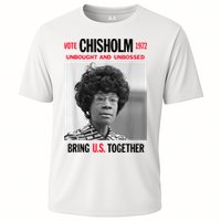 USA Black History Poster UNBOUGHT UNBOSSED Shirley Chisholm Cooling Performance Crew T-Shirt