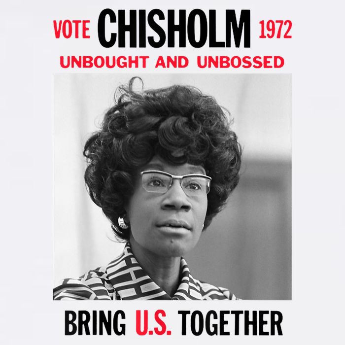 USA Black History Poster UNBOUGHT UNBOSSED Shirley Chisholm T-Shirt