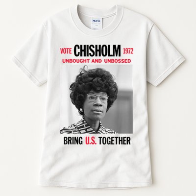 USA Black History Poster UNBOUGHT UNBOSSED Shirley Chisholm Tall T-Shirt
