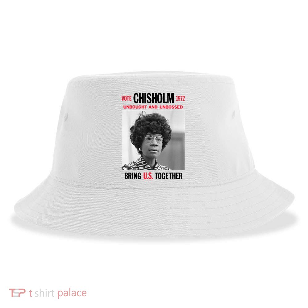 USA Black History Poster UNBOUGHT UNBOSSED Shirley Chisholm Sustainable Bucket Hat
