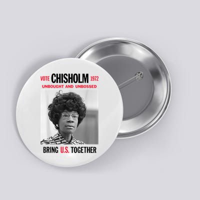 USA Black History Poster UNBOUGHT UNBOSSED Shirley Chisholm Button