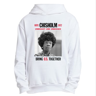 USA Black History Poster UNBOUGHT UNBOSSED Shirley Chisholm Urban Pullover Hoodie