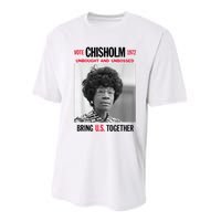 USA Black History Poster UNBOUGHT UNBOSSED Shirley Chisholm Performance Sprint T-Shirt