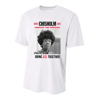 USA Black History Poster UNBOUGHT UNBOSSED Shirley Chisholm Youth Performance Sprint T-Shirt