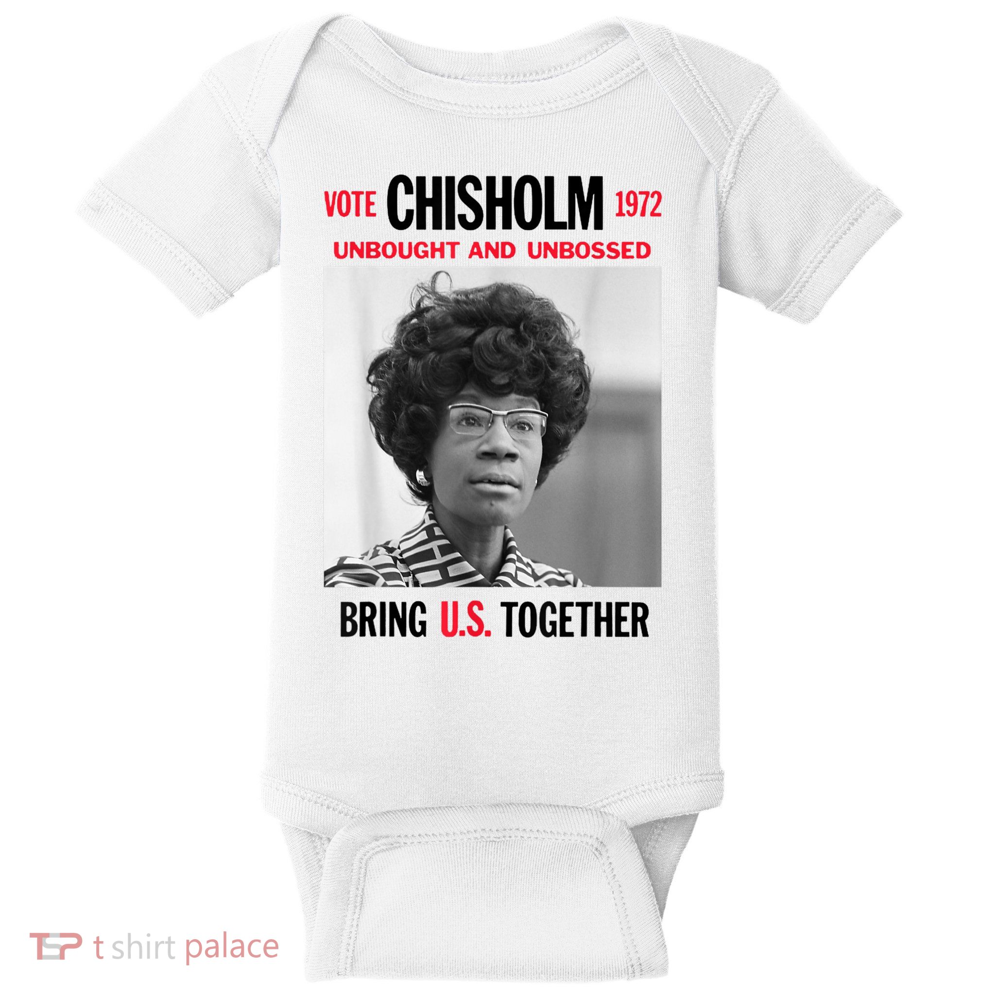 USA Black History Poster UNBOUGHT UNBOSSED Shirley Chisholm Baby Bodysuit