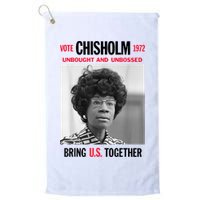 USA Black History Poster UNBOUGHT UNBOSSED Shirley Chisholm Golf Towel
