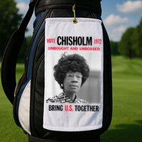USA Black History Poster UNBOUGHT UNBOSSED Shirley Chisholm Golf Towel
