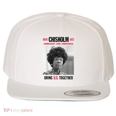 USA Black History Poster UNBOUGHT UNBOSSED Shirley Chisholm Wool Snapback Cap