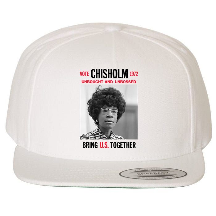 USA Black History Poster UNBOUGHT UNBOSSED Shirley Chisholm Wool Snapback Cap