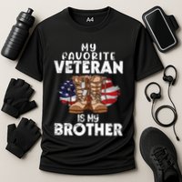 Us Boot Happy Veteran Day My Favorite Veteran Is My Brother Cooling Performance Crew T-Shirt