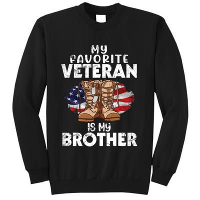 Us Boot Happy Veteran Day My Favorite Veteran Is My Brother Sweatshirt