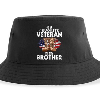 Us Boot Happy Veteran Day My Favorite Veteran Is My Brother Sustainable Bucket Hat
