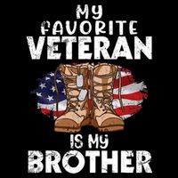 Us Boot Happy Veteran Day My Favorite Veteran Is My Brother Drawstring Bag