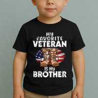 Us Boot Happy Veteran Day My Favorite Veteran Is My Brother Toddler T-Shirt