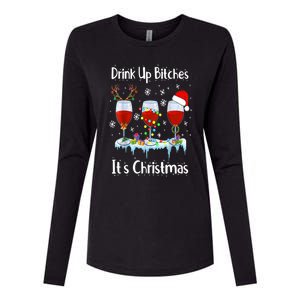 Up Bitch ItS Christmas Adult Humor Xmas Wine Gift Womens Cotton Relaxed Long Sleeve T-Shirt