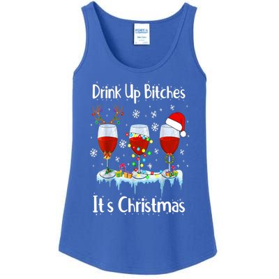 Up Bitch ItS Christmas Adult Humor Xmas Wine Gift Ladies Essential Tank