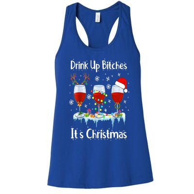 Up Bitch ItS Christmas Adult Humor Xmas Wine Gift Women's Racerback Tank