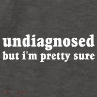Undiagnosed But Im Pretty Sure Funny Corduroy Funny Sayings Mental Health Vector Backpack