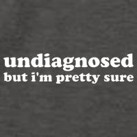Undiagnosed But Im Pretty Sure Funny Corduroy Funny Sayings Mental Health Vector Backpack