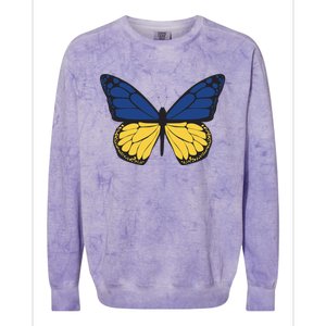 Ukraine Butterfly Illustration Colorblast Crewneck Sweatshirt