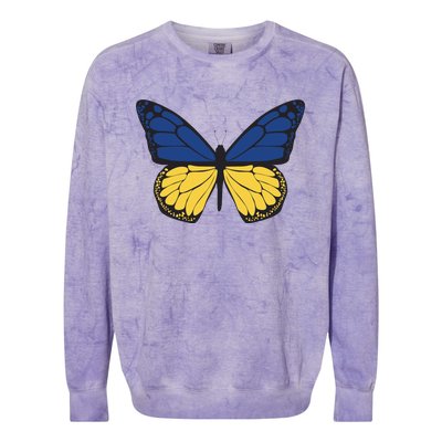 Ukraine Butterfly Illustration Colorblast Crewneck Sweatshirt