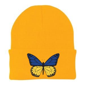 Ukraine Butterfly Illustration Knit Cap Winter Beanie