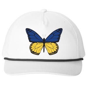 Ukraine Butterfly Illustration Snapback Five-Panel Rope Hat