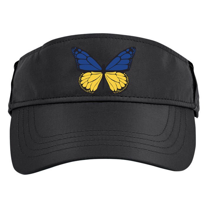 Ukraine Butterfly Illustration Adult Drive Performance Visor