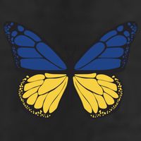 Ukraine Butterfly Illustration Adult Drive Performance Visor