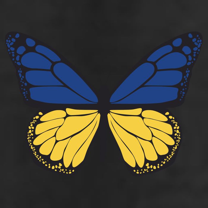 Ukraine Butterfly Illustration Adult Drive Performance Visor