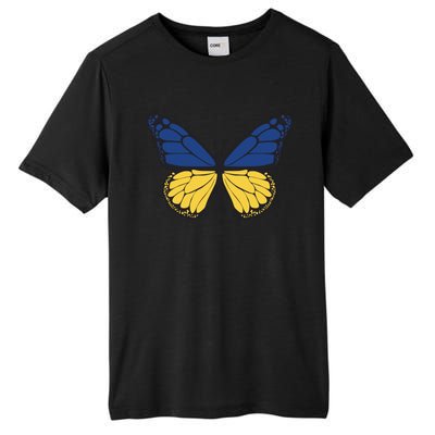 Ukraine Butterfly Illustration Tall Fusion ChromaSoft Performance T-Shirt