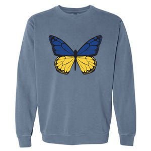 Ukraine Butterfly Illustration Garment-Dyed Sweatshirt