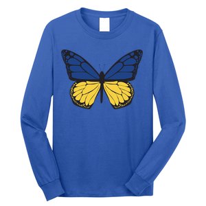 Ukraine Butterfly Illustration Long Sleeve Shirt