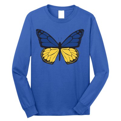 Ukraine Butterfly Illustration Long Sleeve Shirt