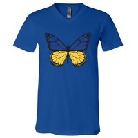 Ukraine Butterfly Illustration V-Neck T-Shirt