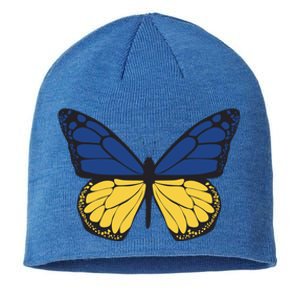 Ukraine Butterfly Illustration Sustainable Beanie