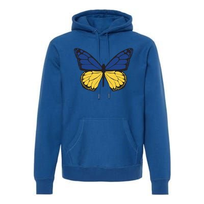 Ukraine Butterfly Illustration Premium Hoodie