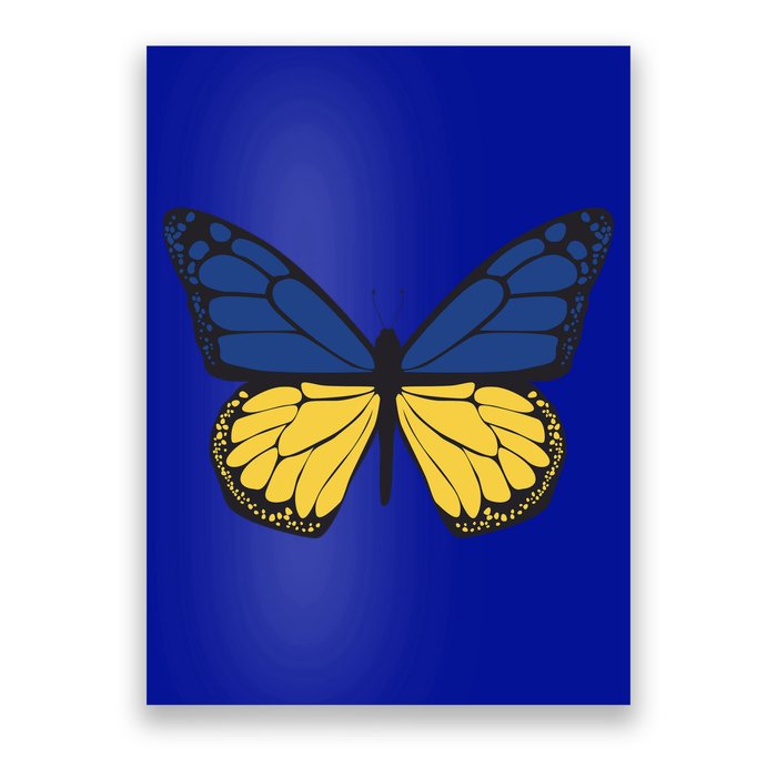 Ukraine Butterfly Illustration Poster
