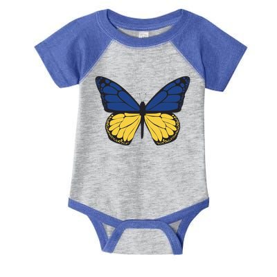 Ukraine Butterfly Illustration Infant Baby Jersey Bodysuit