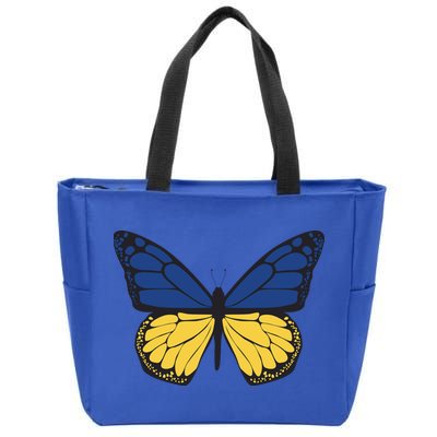 Ukraine Butterfly Illustration Zip Tote Bag