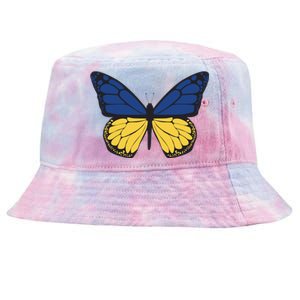 Ukraine Butterfly Illustration Tie-Dyed Bucket Hat