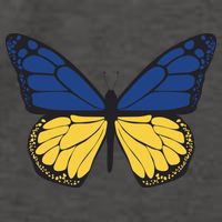 Ukraine Butterfly Illustration Vector Backpack