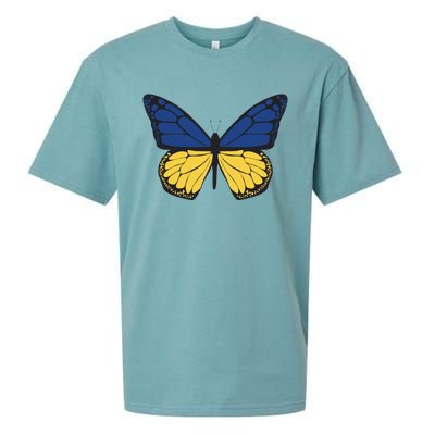 Ukraine Butterfly Illustration Sueded Cloud Jersey T-Shirt