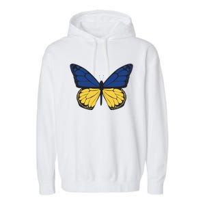 Ukraine Butterfly Illustration Garment-Dyed Fleece Hoodie