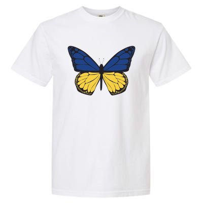 Ukraine Butterfly Illustration Garment-Dyed Heavyweight T-Shirt