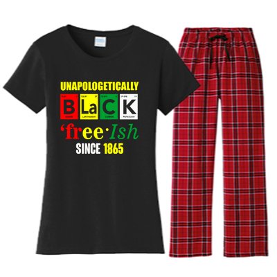 Unapologetically Black Juneteenth Freeish Since 1865 Women's Flannel Pajama Set