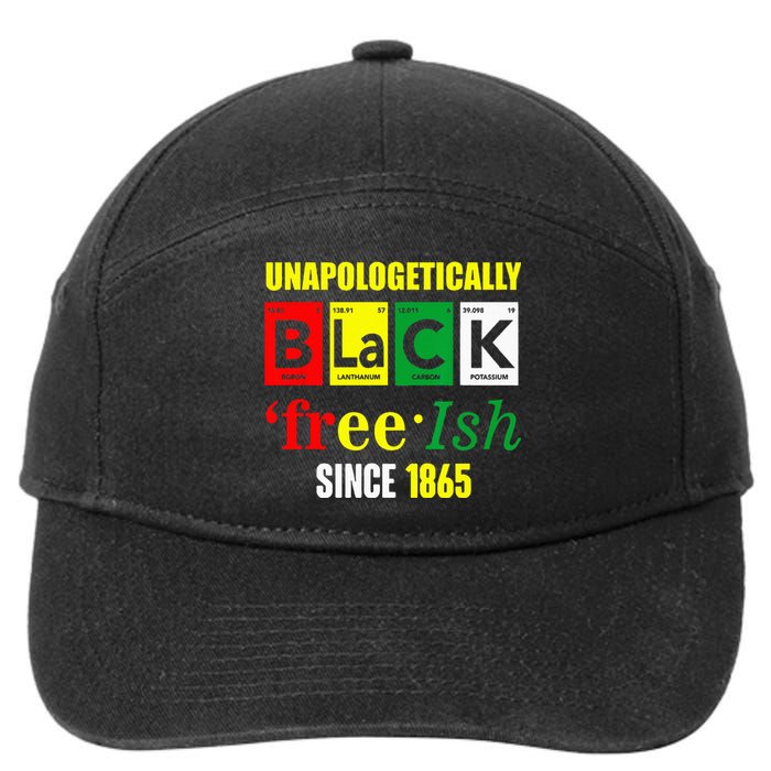 Unapologetically Black Juneteenth Freeish Since 1865 7-Panel Snapback Hat